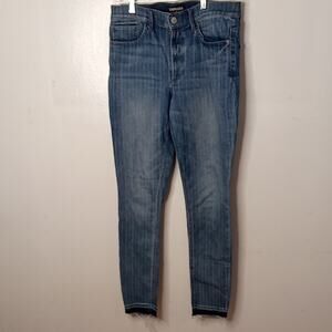 Express Women's Size 10 frayed hem Blue Jeans Leggings. Athleisure, Casual